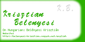 krisztian belenyesi business card